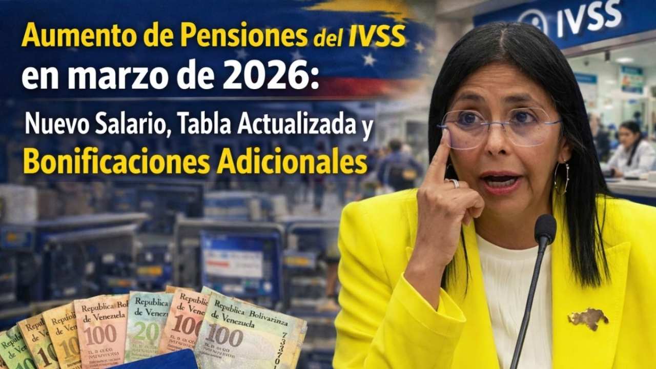 Aumento de Pensiones del IVSS en marzo de 2026: Nuevo Salario, Tabla Actualizada y Bonificaciones Adicionales
