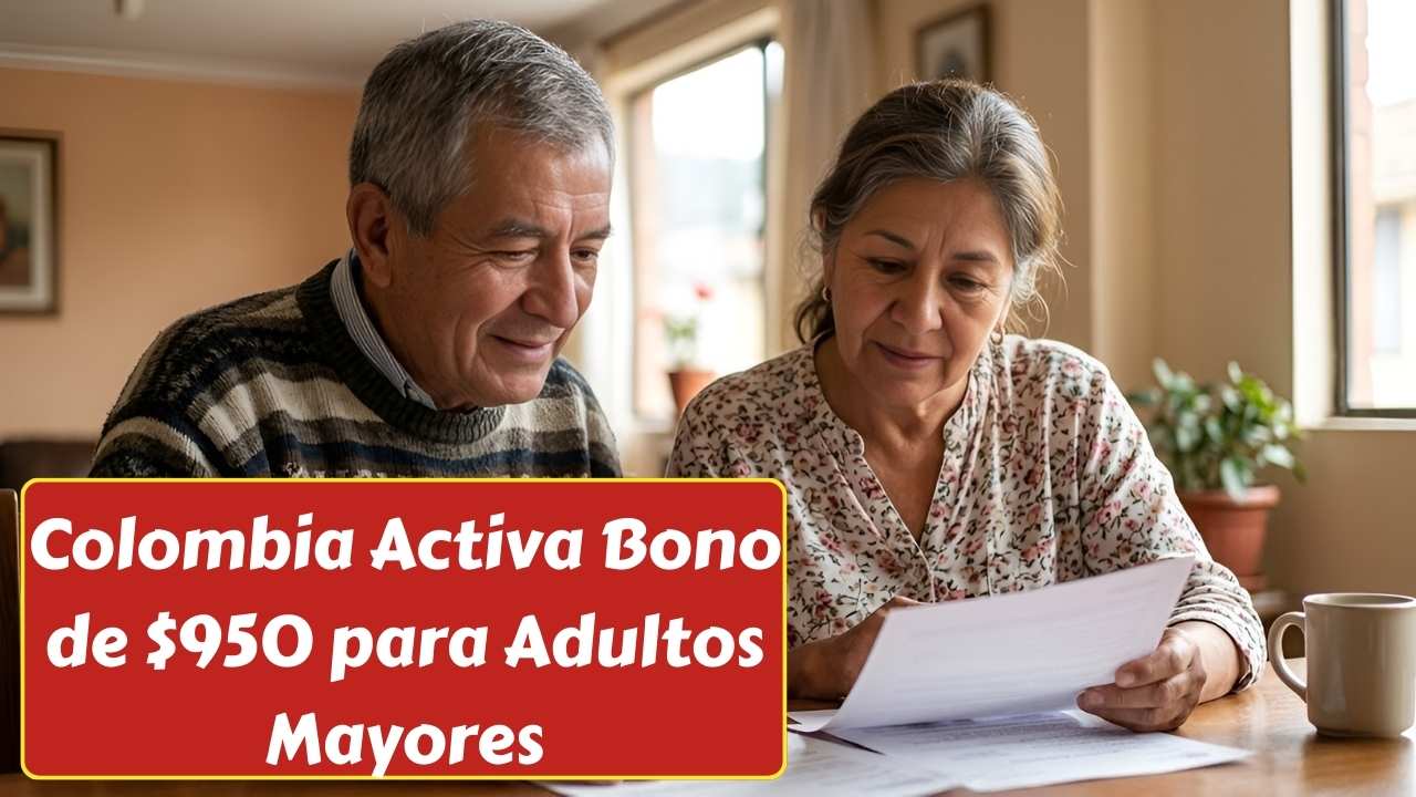 Colombia Activa Bono de $950 para Adultos Mayores: Cómo Registrarse y Cuándo se Deposita