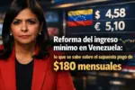 Reforma del ingreso mínimo en Venezuela: lo que se sabe sobre el supuesto pago de $180 mensuales